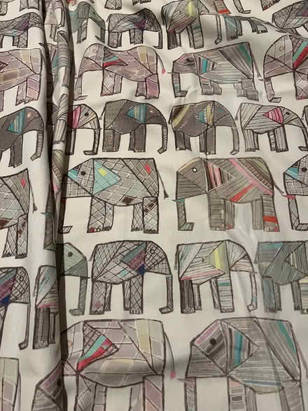 Photo of free Elephant print curtains/material (Hampden Park) #1