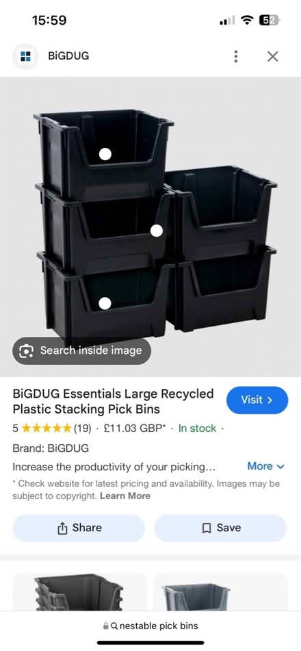 Photo of Nestable pick bins (Bexhill) #2