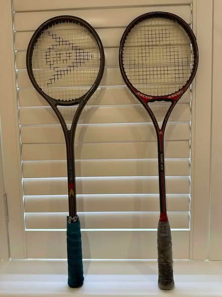Photo of free 2 older style squash rackets (The Hockering GU22) #1