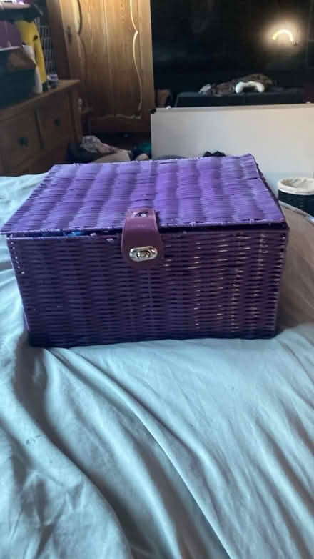 Photo of free purple wicker baskets (Loughborough LE11) #4