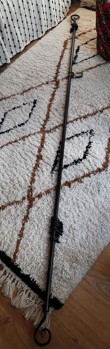 Photo of free Curtain pole, black thin metal (BS16) #1