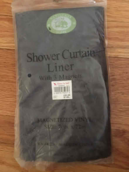 Photo of free Navy shower curtain liner (Wakefield) #1