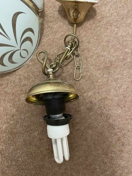 Photo of free Gold glass ceiling light (Formby L37) #2