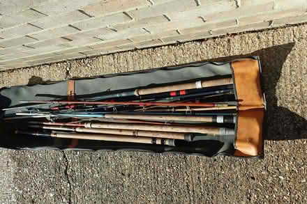Photo of free assorted fishing rods in bag (Fincham PE33) #1