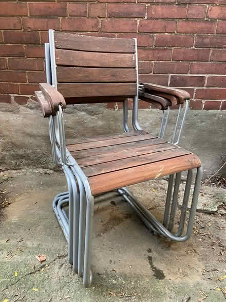 Photo of free Ikea stacking patio chairs (Roncesvalles) #2