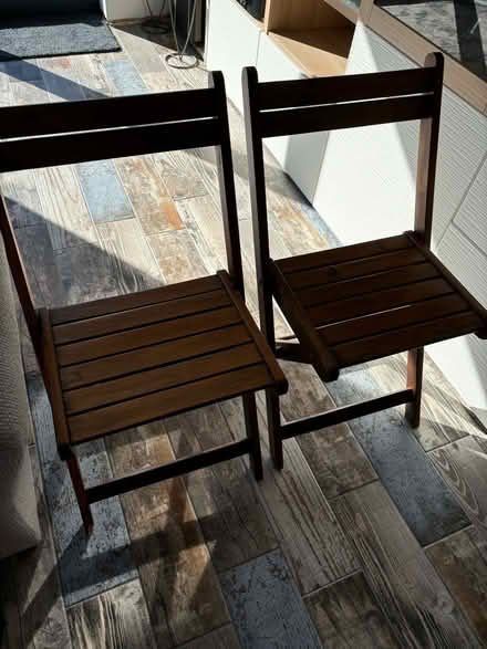 Photo of free Wooden Fold Up Chairs (TN34) #1