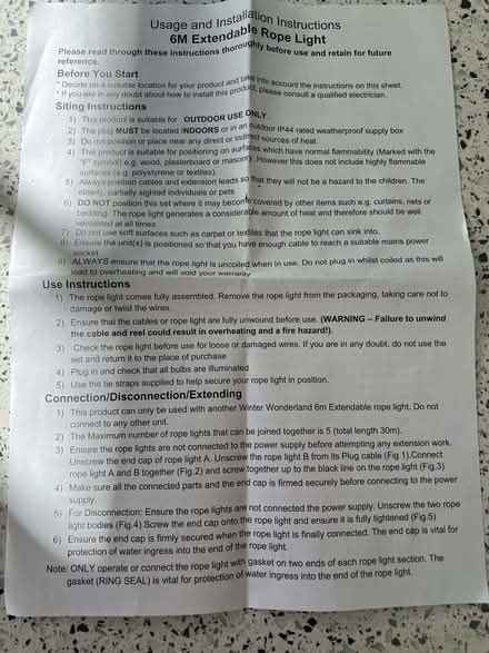 Photo of free 6M Extendable Rope Light (Mill Green AL7) #2