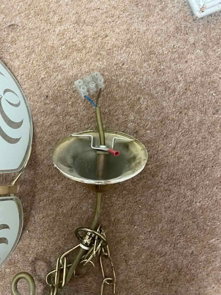 Photo of free Gold glass ceiling light (Formby L37) #4