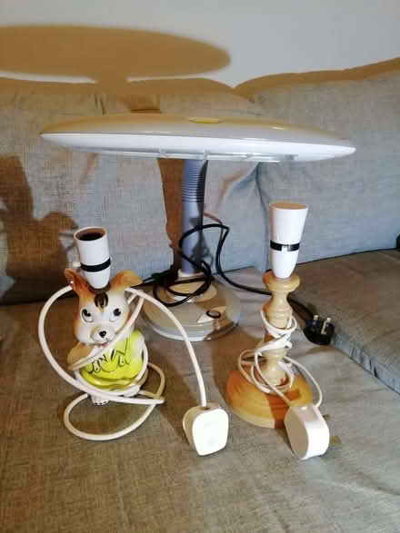 Photo of free Three electric lamps, desk, table & child's (Scriven HG5) #1