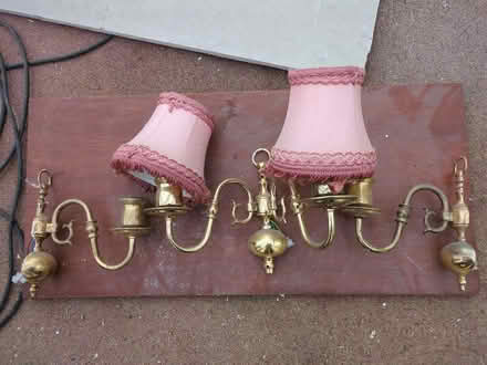 Photo of free Brass finish retro wall lights (PH10 Kirkton of Lethendy) #1