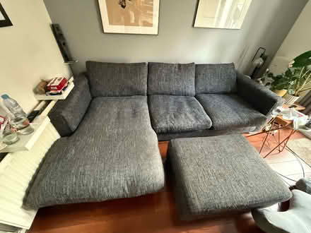 Photo of free Corner Sofa + storage foot stool (Earlswood RH1) #3