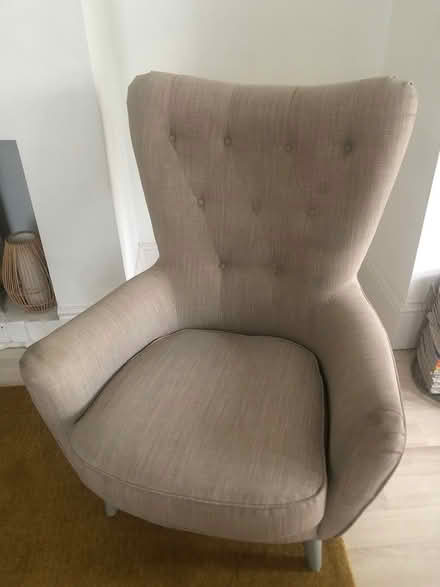 Photo of free Grey wing back chair (Ws111er) #4
