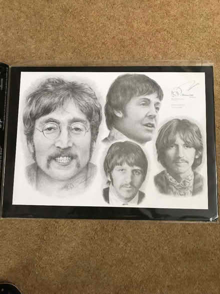 Photo of free New/sealed: print of hand drawn Beatles portraits (Cookridge LS16) #1