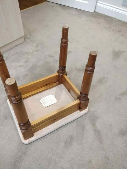 Photo of free Padded wooden stool (EN2 6ey) #2