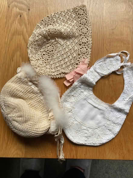 Photo of free Vintage Baby Bonnets/Bib (CT14) #1