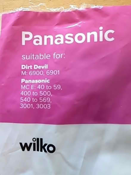 Photo of free 4 Wilko bags for Panasonic vacuum cleaner (IP4) #1