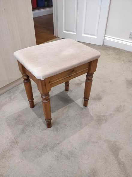 Photo of free Padded wooden stool (EN2 6ey) #1