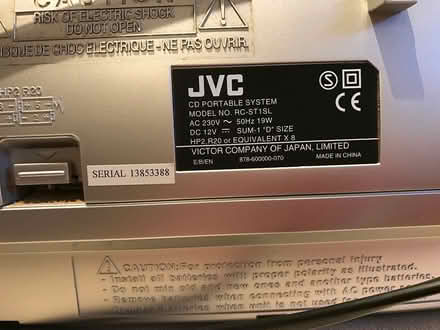 Photo of free Old JVC CD/radio player mains or battery power (St Julians AL1) #3