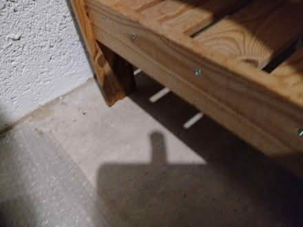 Photo of free 2 x wooden slatted shelves for garage or shed (Penrith CA11) #3