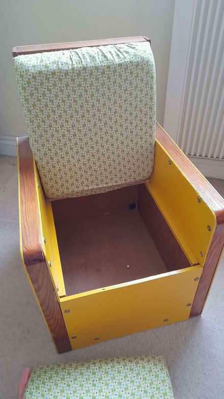 Photo of free Kids chair with hidey hole storage (Swainsthorpe NR14) #2