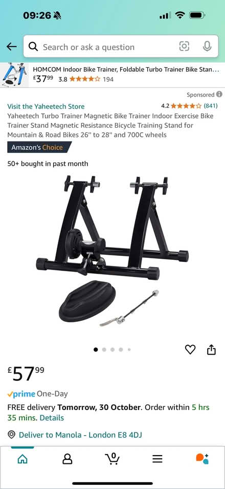 Photo of free Magnetic Indoor Bike Trainer (Haggerston) #2