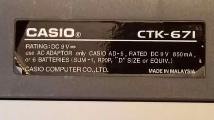 Photo of free Casio music keyboard. Spares or repairs (Southdown AL5) #4