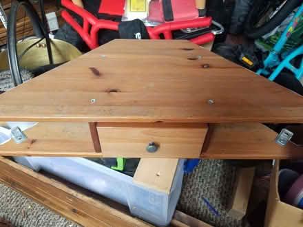 Photo of free Wooden corner shelf with drawer (Treuddyn CH7) #1