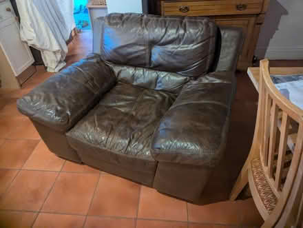 Photo of free Large, comfy leather armchair (Quarndon DE22) #1