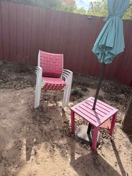 Photo of free chairs small table and umbrella (Far north dallas) #4