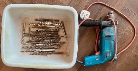 Photo of free drill, variety of bits all in a washing up bowl (Central Liverpool L1) #2