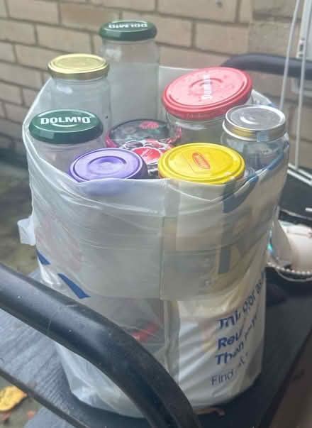 Photo of free 3 bags of glass jars with lids (Woolwich SE18) #1