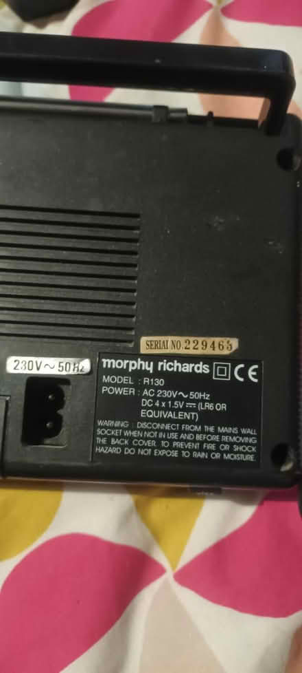 Photo of free Murphy Richards radio (CT15) #4