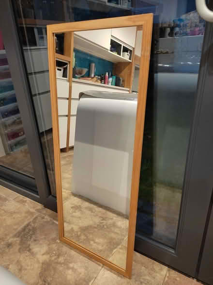 Photo of free IKEA mirror, pine frame (Sutton Courtenay OX14) #1