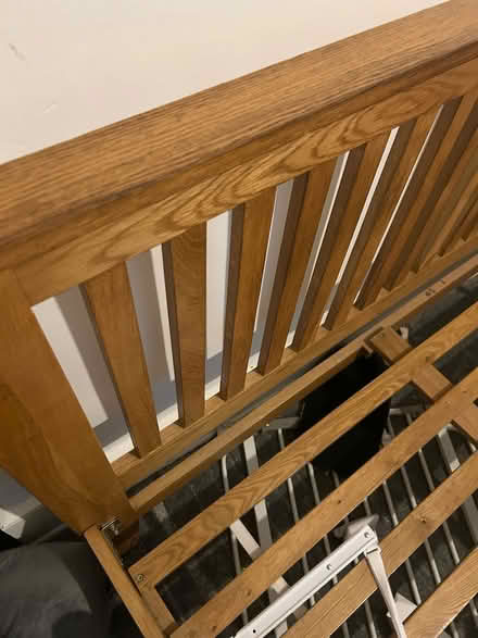 Photo of free Solid Oak kingsize bed frame only (Catford) #1