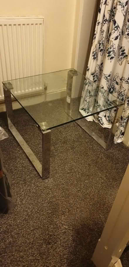 Photo of free Square Glass and metal table (Chorley Moor PR7) #1