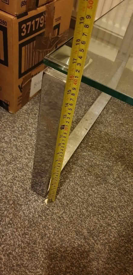 Photo of free Square Glass and metal table (Chorley Moor PR7) #2