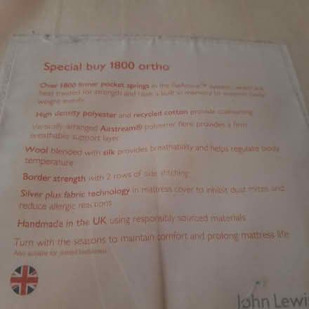 Photo of free Double Mattress - John Lewis Ortho (TW9) #1