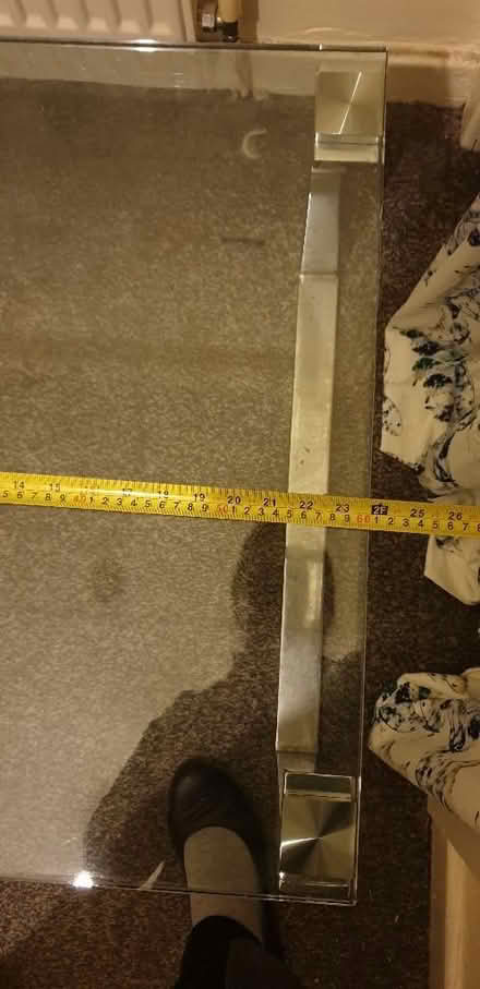 Photo of free Square Glass and metal table (Chorley Moor PR7) #3