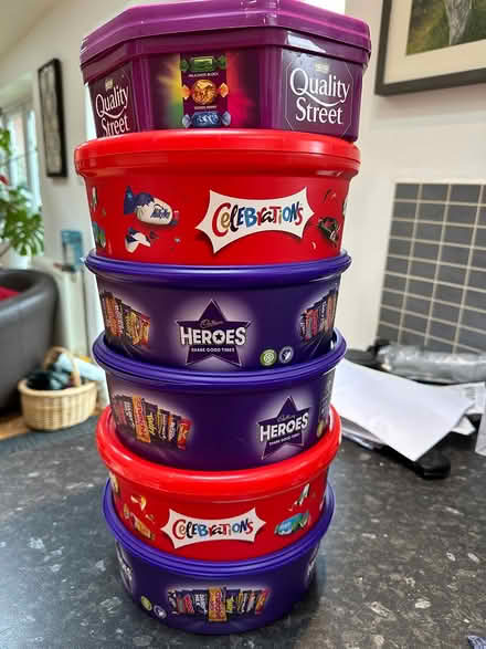 Photo of free Empty plastic sweet tubs x6 (Cheltenham) #1