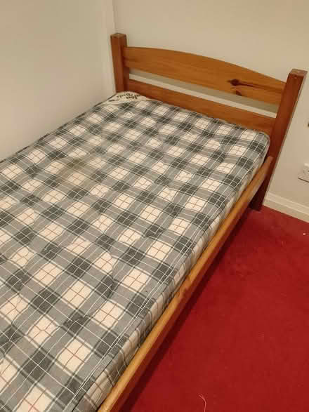Photo of free Single Wooden Bed with Mattress (Bradway S17) #2