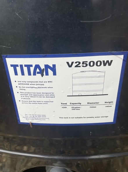 Photo of free Water storage tank (IP6) #2