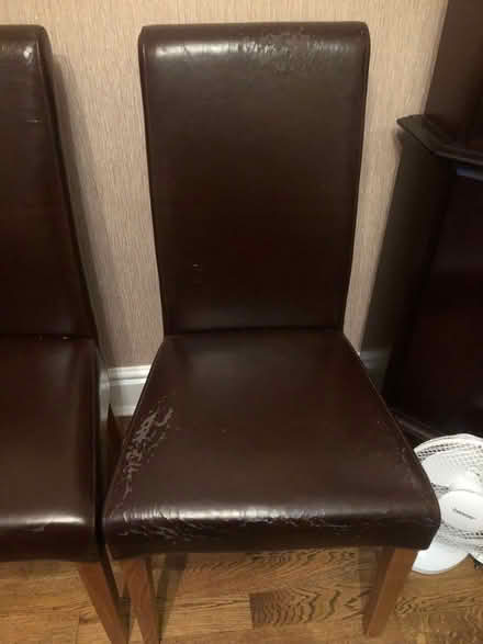 Photo of free Dining Chairs - SIX Brown Faux Leather (Penketh WA5) #2