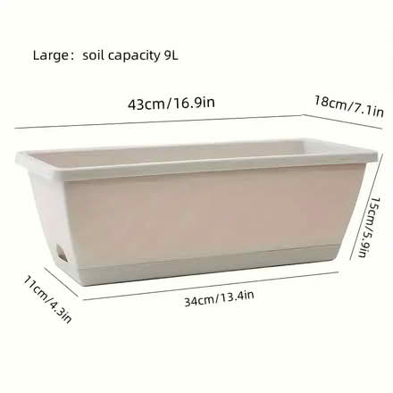 Photo of 2 rectangular planters 40 cms long (Staveley LA8) #1