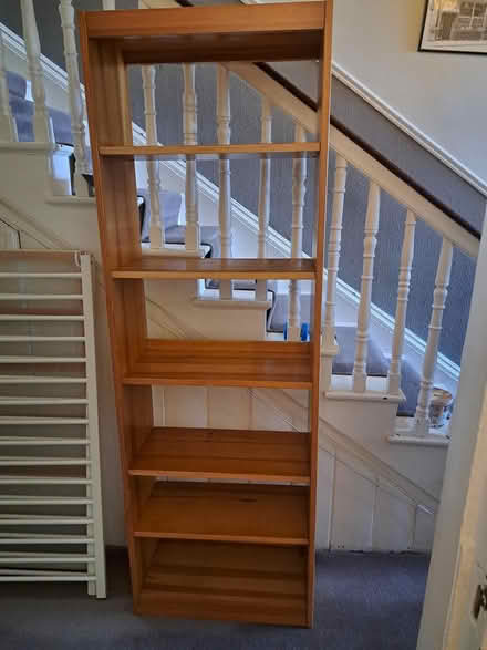 Photo of free Tall solid pin bookshelf (Dun laoghaire) #1