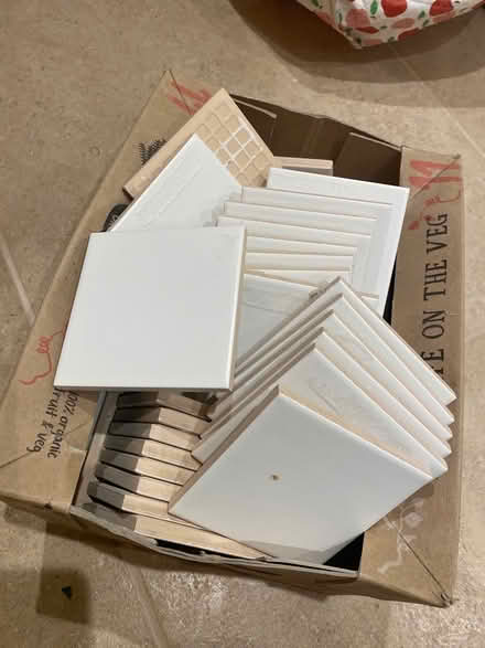 Photo of free White matte tiles (Whiteshill GL6) #1