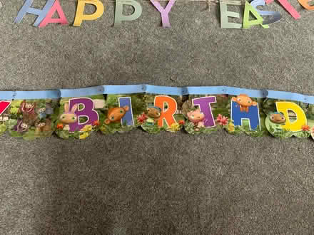 Photo of free Birthday/Easter bunting (ST3 Lightwood) #3