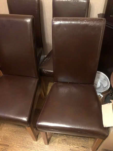 Photo of free Dining Chairs - SIX Brown Faux Leather (Penketh WA5) #4