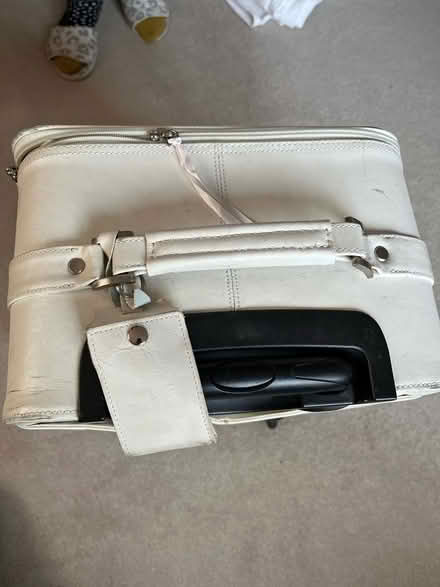 Photo of free Small White Leather suitcase (High Wycombe) #2