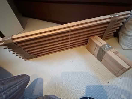 Photo of free Two tier wooden shoe rack (Weybridge) #1