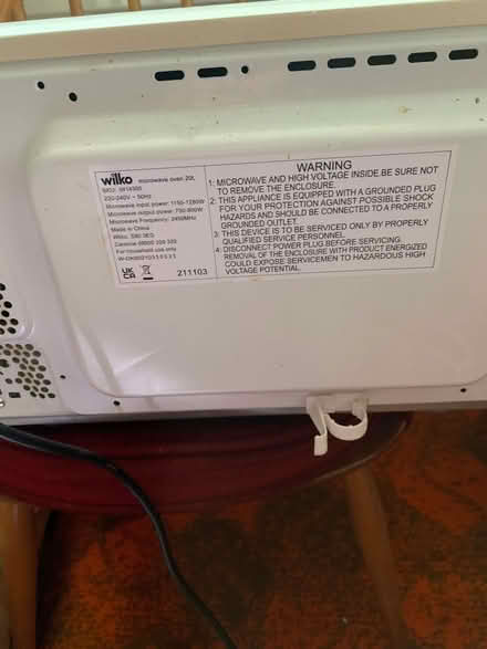 Photo of free small stand alone microwave- working rusty on base of oven. (Little Malvern WR14) #1